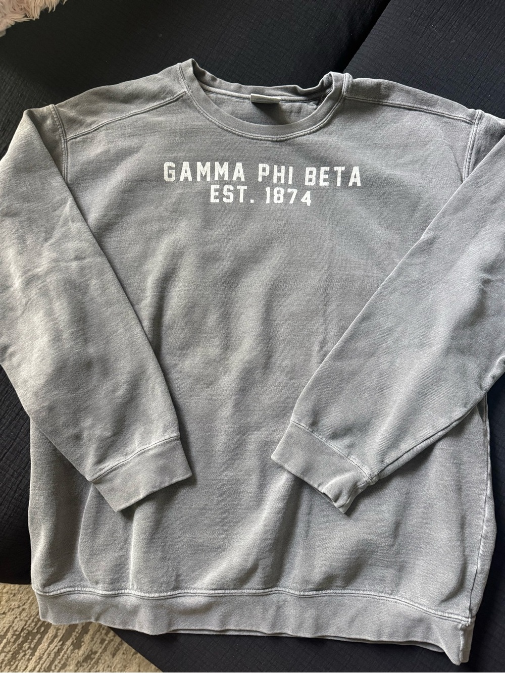 Comfort Colors Grey Gamma Phi Beta Crewneck Sweatshirt sorority women’s